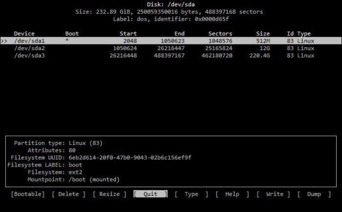 Разметка жесткого диска перед установкой Arch Linux